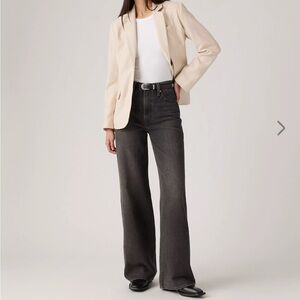 Levi’s Ribcage Wide Leg Black Jeans